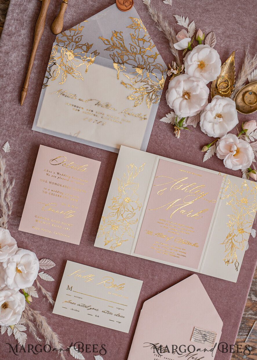 WEDDING INVITATIONS gold / rose gold / silver / glitter Bespoke wedding invitation cards, Glamour Wedding Invitations • Glitter Shine Wedding Invitation Suite • Luxury Wedding Cards