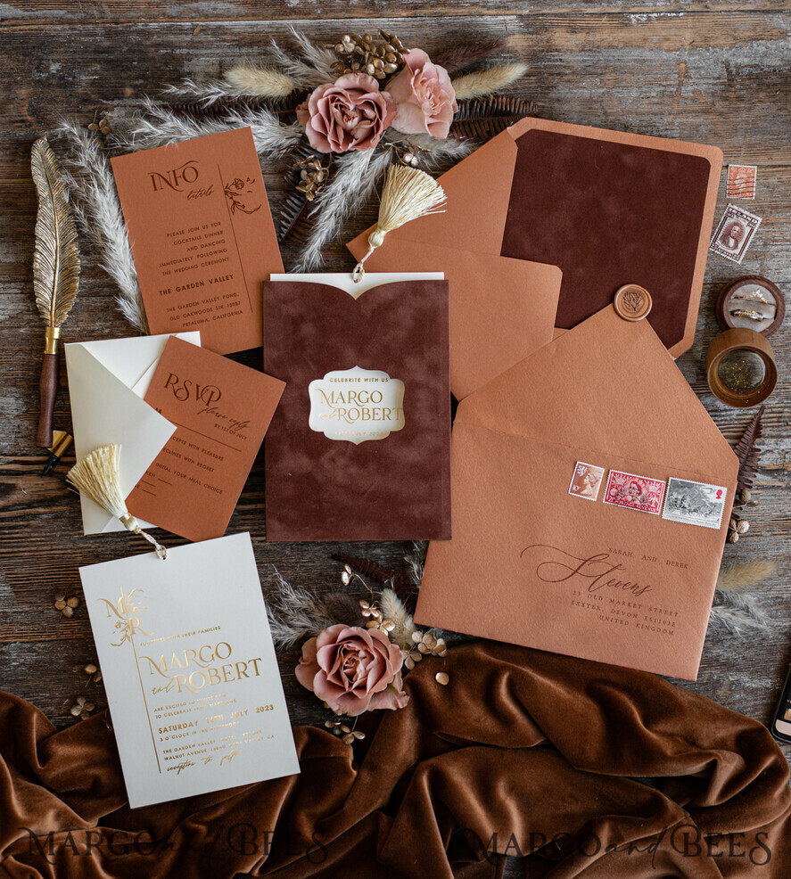 WEDDING INVITATIONS gold / rose gold / silver / glitter 