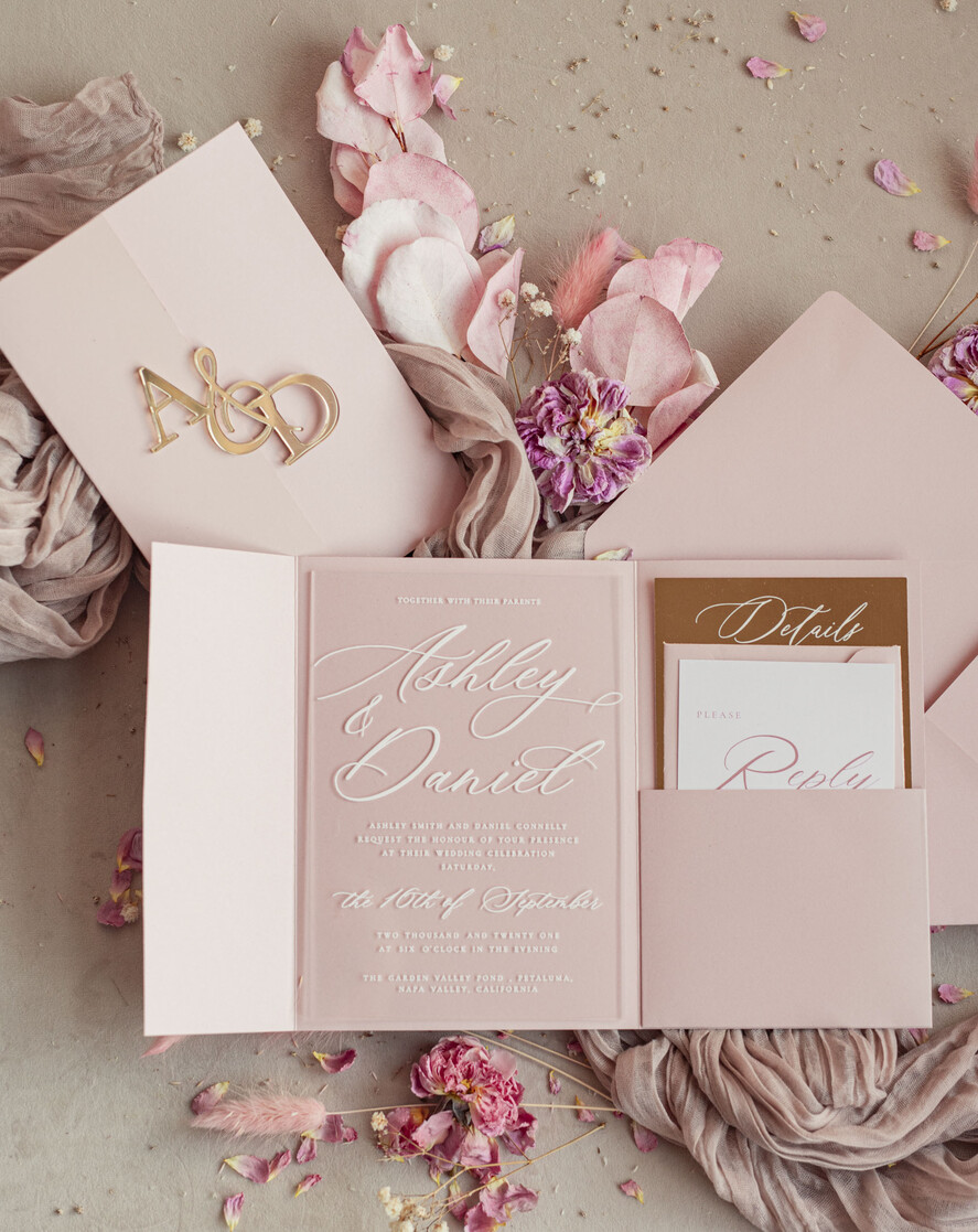 WEDDING INVITATIONS gold / rose gold / silver / glitter  Luxury Mirror gold Wedding Invitations, Elegant Blush Pink Wedding Cards, Glamour Acrylic  Wedding Invites, Clear Plexi Wedding Invitation Suite