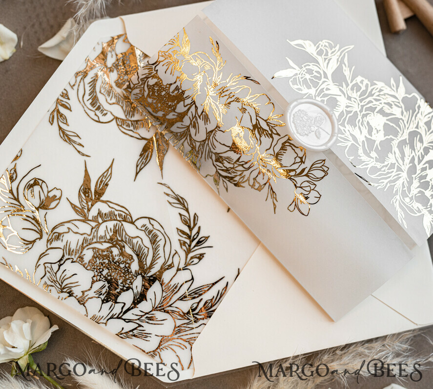 WEDDING INVITATIONS gold / rose gold / silver / glitter Acrylic Wedding invitations suite, Glamour Wedding Invitations, Golden Shine Wedding Invitation Suite, Luxury Gold Wedding Cards