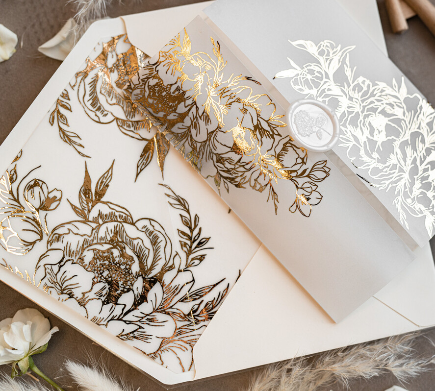 WEDDING INVITATIONS gold / rose gold / silver / glitter Acrylic Wedding invitations suite, Glamour Wedding Invitations, Golden Shine Wedding Invitation Suite, Luxury Gold Wedding Cards