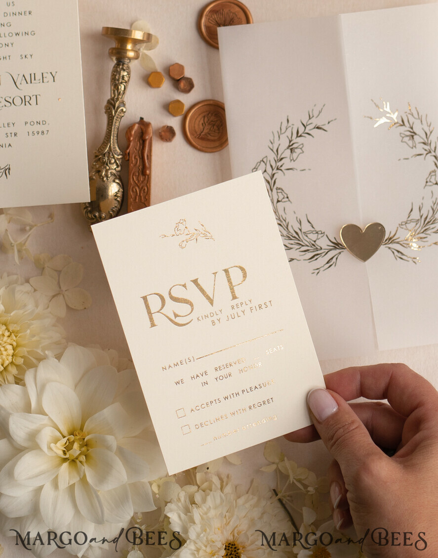 WEDDING INVITATIONS gold / rose gold / silver / glitter Arch Acrylic Wedding invitation suite, Boho Glam Wedding Invitations, Golden Shine Wedding Invitates, Elegant Gold Wedding Cards