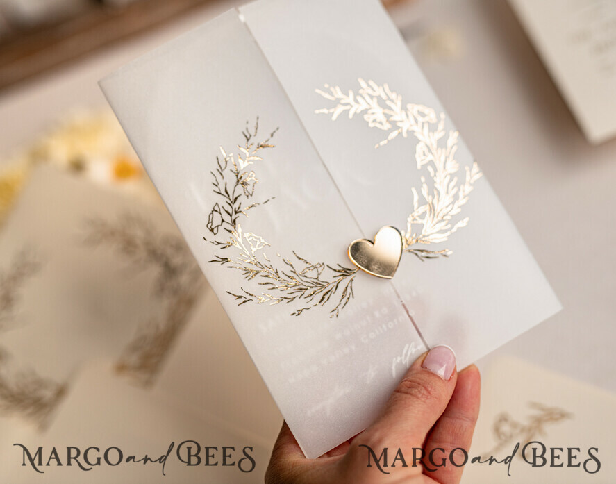 WEDDING INVITATIONS gold / rose gold / silver / glitter Arch Acrylic Wedding invitation suite, Boho Glam Wedding Invitations, Golden Shine Wedding Invitates, Elegant Gold Wedding Cards