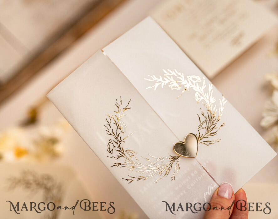 WEDDING INVITATIONS gold / rose gold / silver / glitter Arch Acrylic Wedding invitation suite, Boho Glam Wedding Invitations, Golden Shine Wedding Invitates, Elegant Gold Wedding Cards