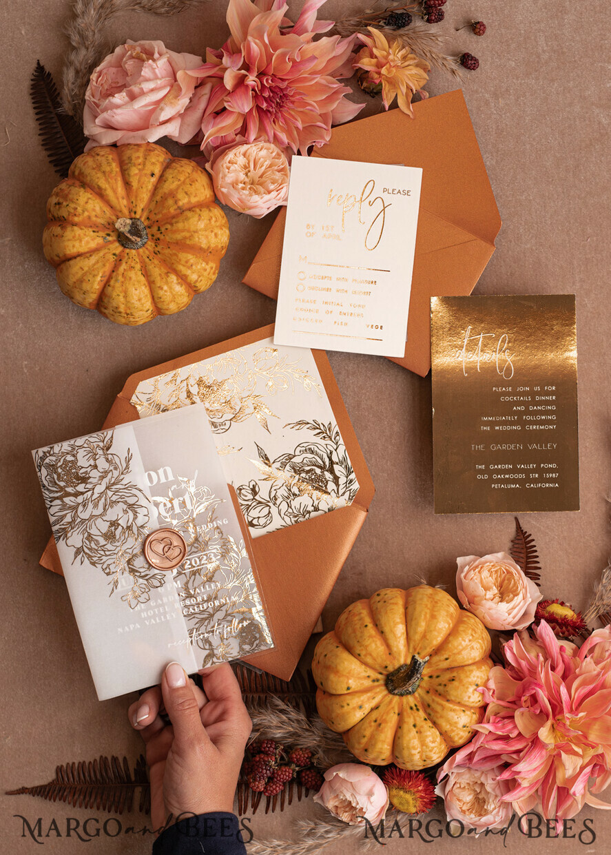 WEDDING INVITATIONS gold / rose gold / silver / glitter Acrylic Wedding invitation suite, Boho Glam Wedding Invitations, Golden Shine Wedding Invitates, Elegant Gold Wedding Cards