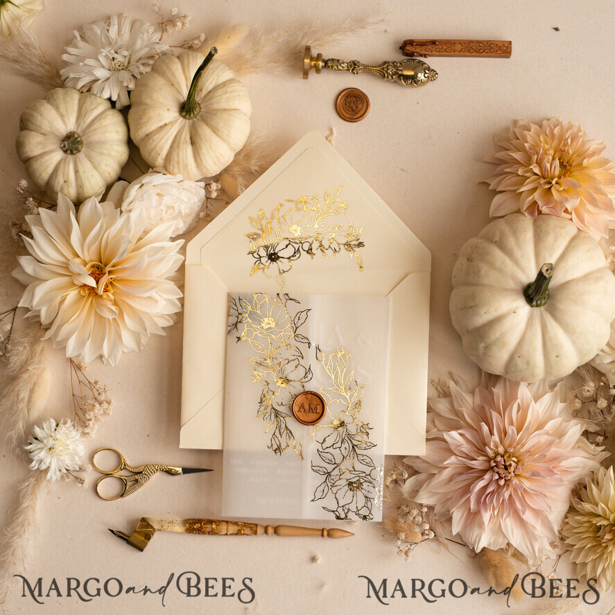 WEDDING INVITATIONS gold / rose gold / silver / glitter Acrylic Wedding invitation suite, Boho Glam Wedding Invitations, Golden Shine Wedding Invitates, Elegant Gold Wedding Cards