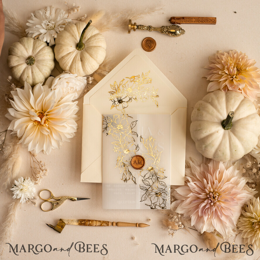 WEDDING INVITATIONS gold / rose gold / silver / glitter Acrylic Wedding invitation suite, Boho Glam Wedding Invitations, Golden Shine Wedding Invitates, Elegant Gold Wedding Cards