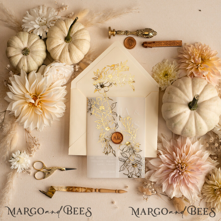 WEDDING INVITATIONS gold / rose gold / silver / glitter Acrylic Wedding invitation suite, Boho Glam Wedding Invitations, Golden Shine Wedding Invitates, Elegant Gold Wedding Cards