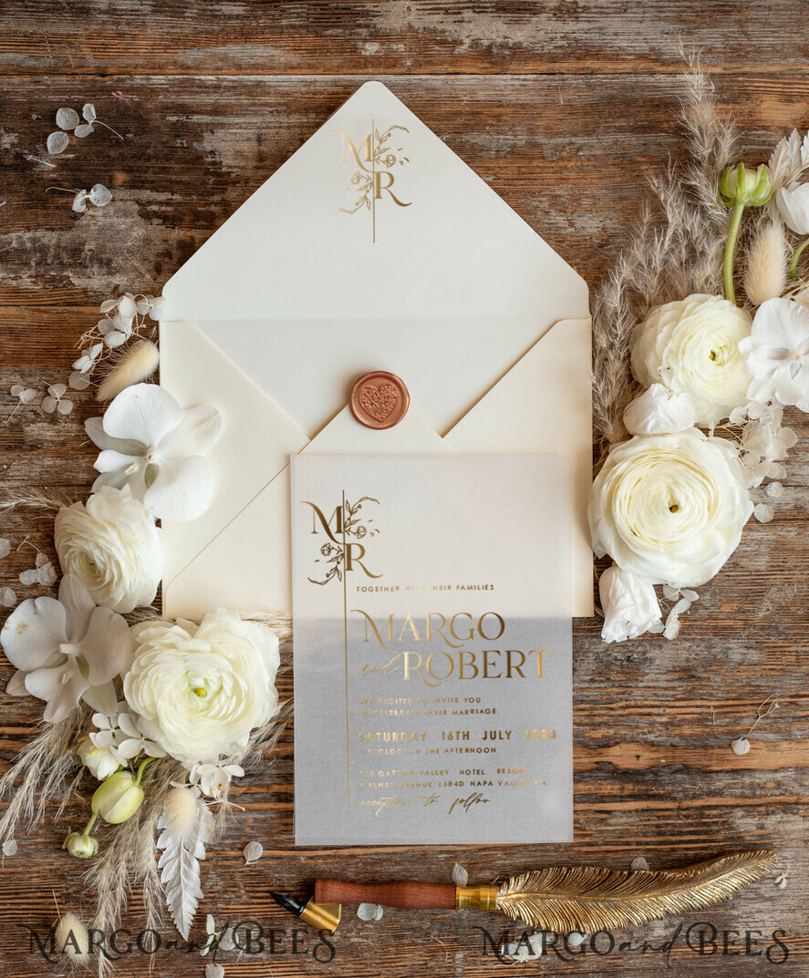 WEDDING INVITATIONS gold / rose gold / silver / glitter 