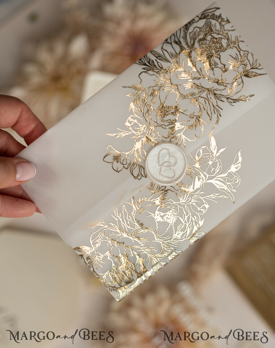 WEDDING INVITATIONS gold / rose gold / silver / glitter Acrylic Wedding invitation suite, Boho Glam Wedding Invitations, Golden Shine Wedding Invitates, Elegant Gold Wedding Cards