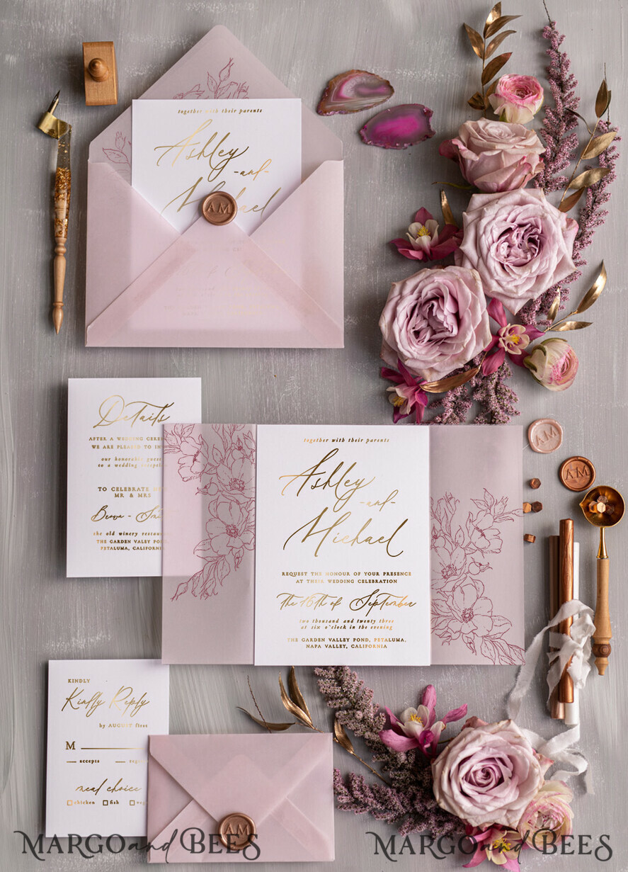 Shimmery Vibrant Pink Card Stock for DIY invitations and