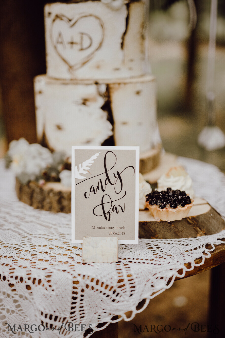 Country Wedding Candy Bar Sign, Dessert Bar Wedding Sign, Eco Romantic  Personalized Cards, Wedding Table Décor, Simple Rustic Wedding Table Signs,  Editable text