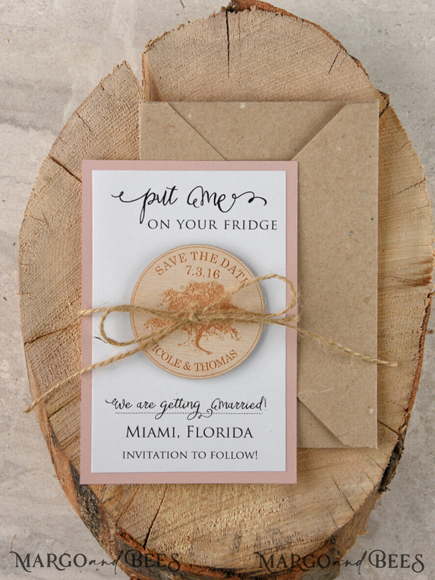 Save the date cheap card magnet