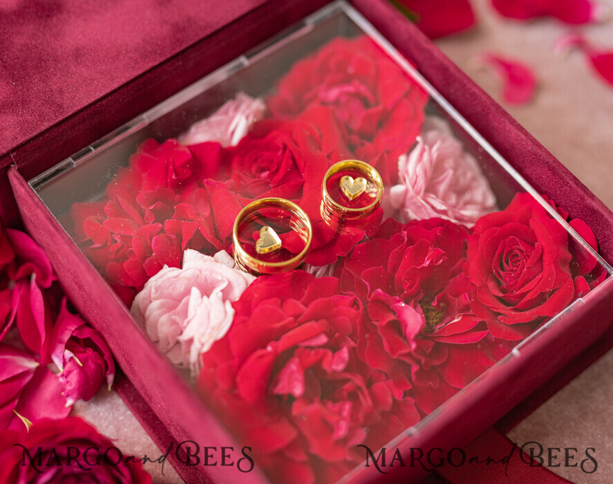 Personalized Velvet Ring Box, Monogram Ring Box, Wedding