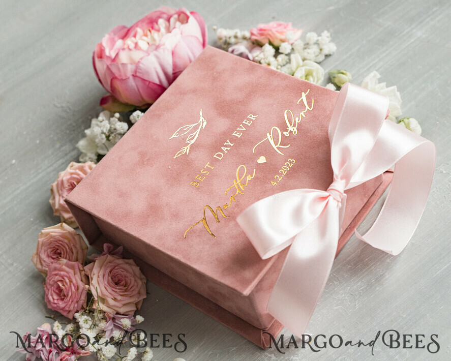Elegant Pink Ribbon Gift Box with White Florals