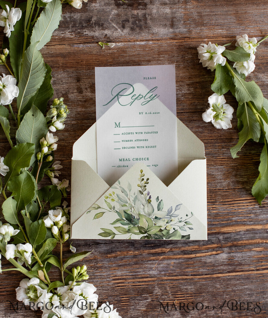 WEDDING INVITATIONS Modern Invites Floral Cards Olive wedding invitations, wedding invitations with olives, olive, olive leaves, floral wedding invitations, modern wedding invitations, vellum wedding invitations, vellum envelope, green wedding invitations, elegant wedding invitations, italian wedding invitations, italian style, italian romance, destination wedding, destination wedding invitations, greenery, pastel flowers, calligraphy, olive wedding cards, olive wedding accessories