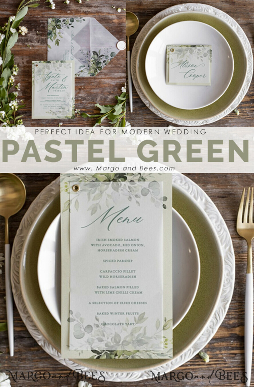 WEDDING INVITATIONS Modern Invites Floral Cards Olive wedding invitations, wedding invitations with olives, olive, olive leaves, floral wedding invitations, modern wedding invitations, vellum wedding invitations, vellum envelope, green wedding invitations, elegant wedding invitations, italian wedding invitations, italian style, italian romance, destination wedding, destination wedding invitations, greenery, pastel flowers, calligraphy, olive wedding cards, olive wedding accessories