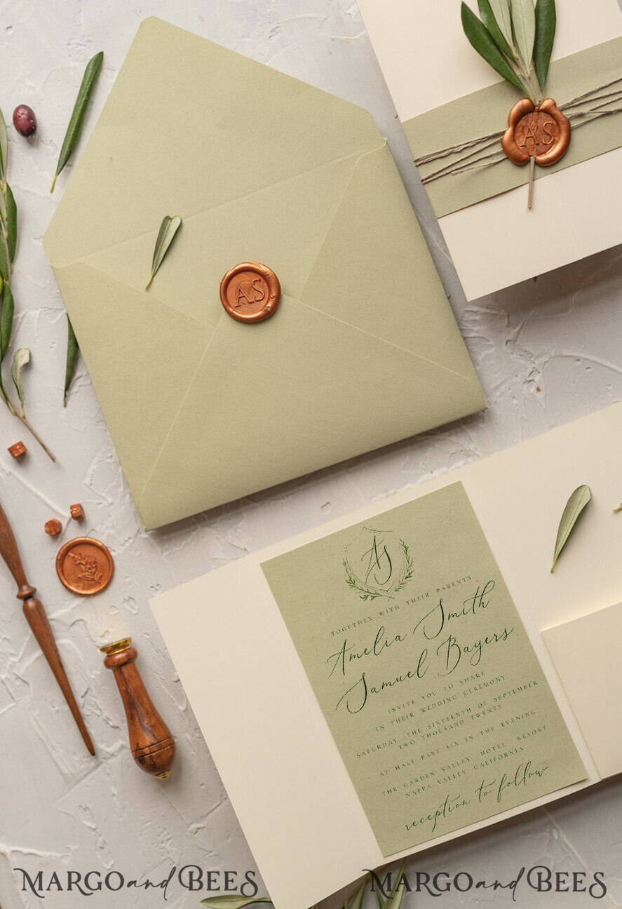 WEDDING INVITATIONS Modern Invites Floral Cards Olives Tuscany Wedding invitations, Elegant Simple wedding invitation Suite • Greek Travel Wedding Stationery • Natural Olives Luxury wedding Invites
