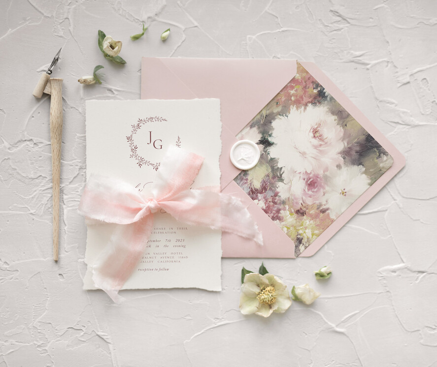 WEDDING INVITATIONS Modern Invites Floral Cards original