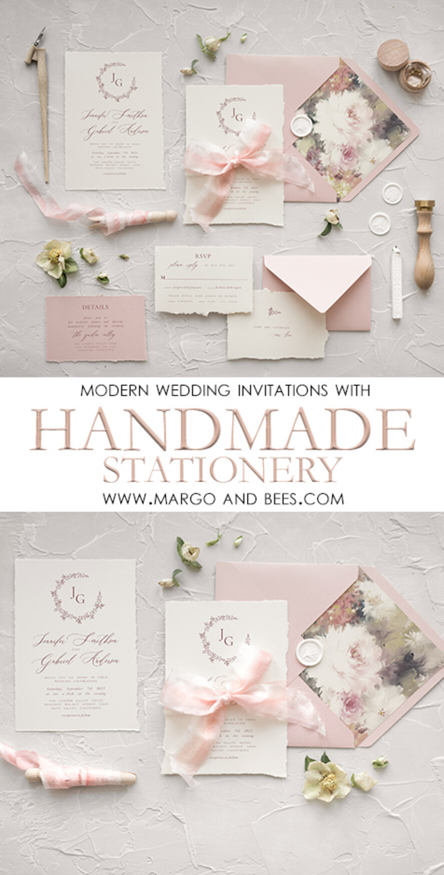 WEDDING INVITATIONS Modern Invites Floral Cards original