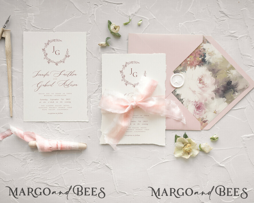 WEDDING INVITATIONS Modern Invites Floral Cards original