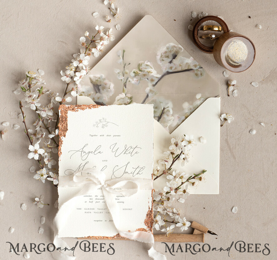 Elegant Velvet Wedding Card Box With Orchids Handmade With 