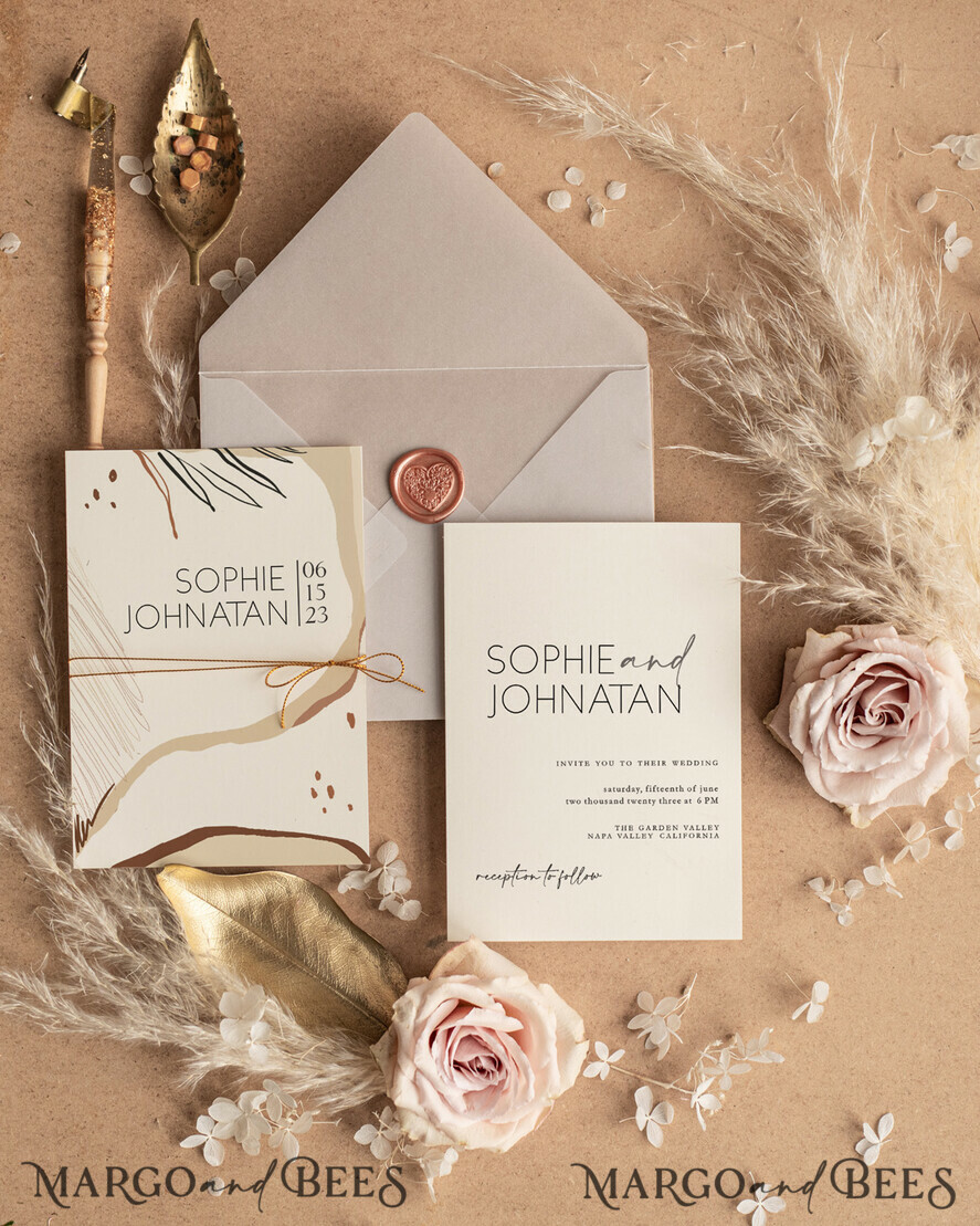 Handmade store wedding stationery