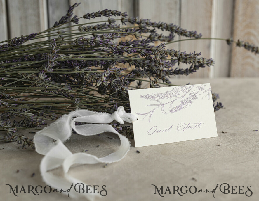 PLACE CARDS / TABLE CARDS Romantic Boho/ Botanical/ Floral Embossed Floral Wedding Place Cards, Personalized Wedding Name Cards, Luxury White Escort Cards, Elegant Reception Table Decor