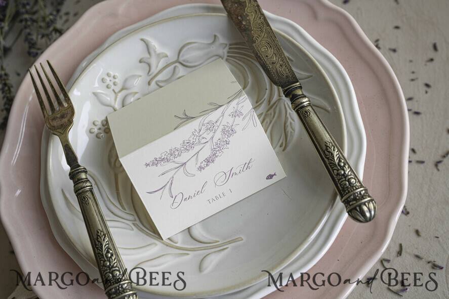 PLACE CARDS / TABLE CARDS Romantic Boho/ Botanical/ Floral Embossed Floral Wedding Place Cards, Personalized Wedding Name Cards, Luxury White Escort Cards, Elegant Reception Table Decor