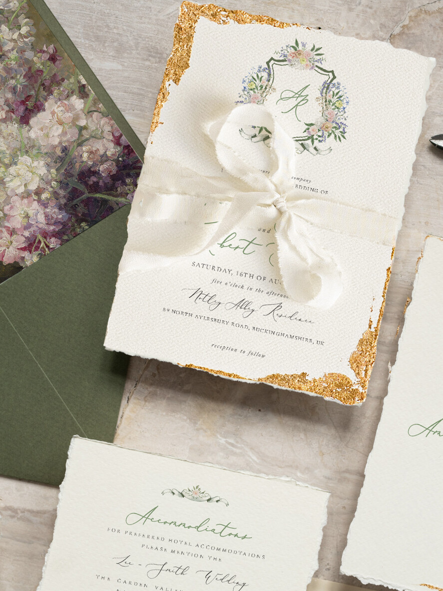 HOCHZEITS EINLADUNGEN moderne Kalligraphie / feine Kunst Feine Kunst Elfenbein Gold Hochzeitskarte, Blumige Hochzeitskarte, Toskana Italienische Einladungssuite, Kranz Monogramm Hochzeitskarte Suite, Ausgefranstes Edge Einladungen, Gerissene Kante Hochzeitskarten golden, Feine Kunst Hochzeitskarten Suite, Ausgefranstes Edge Papier