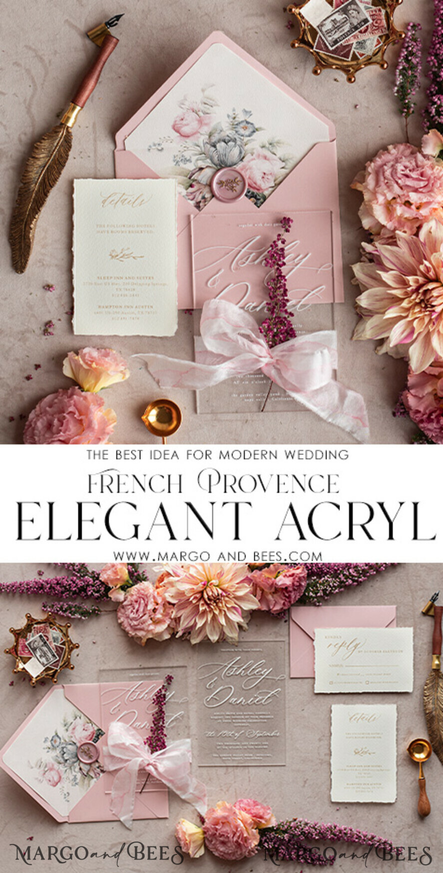 Madison Modern Acrylic Invitation Suite – The Extra Detail