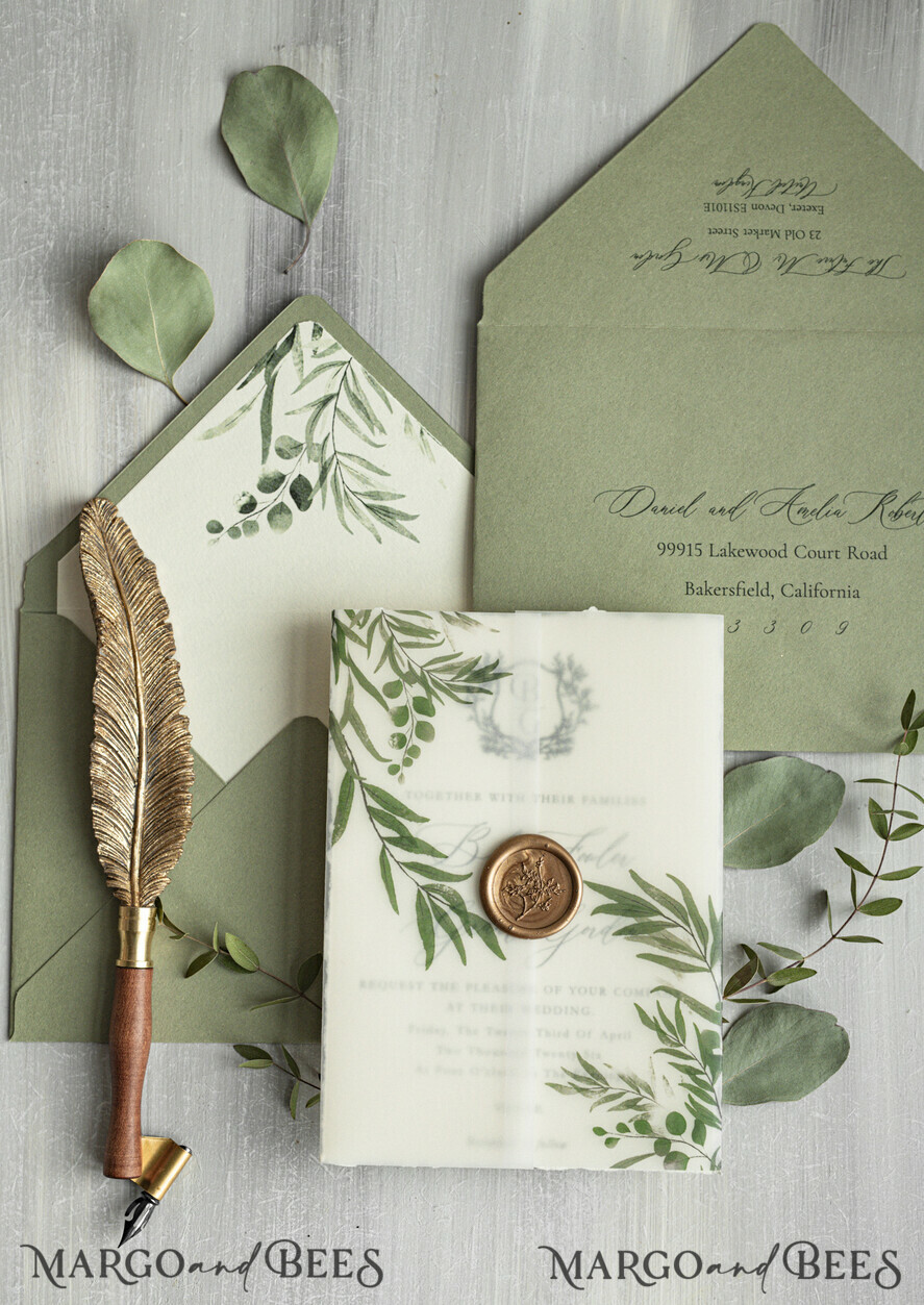 WEDDING INVITATIONS modern calligraphy / fine art Introducing the Blair collection for the modern, romantic bride.   “Through collaboration with Margo and Bees, we designed the Blair Collection, a timeless suite for the modern, romantic bride. Featuring deckled edges, watercolor vellum, and custom wax seals, this suite is sure to establish the ambience for what’s to come on your big day.” -Blair Fowler 