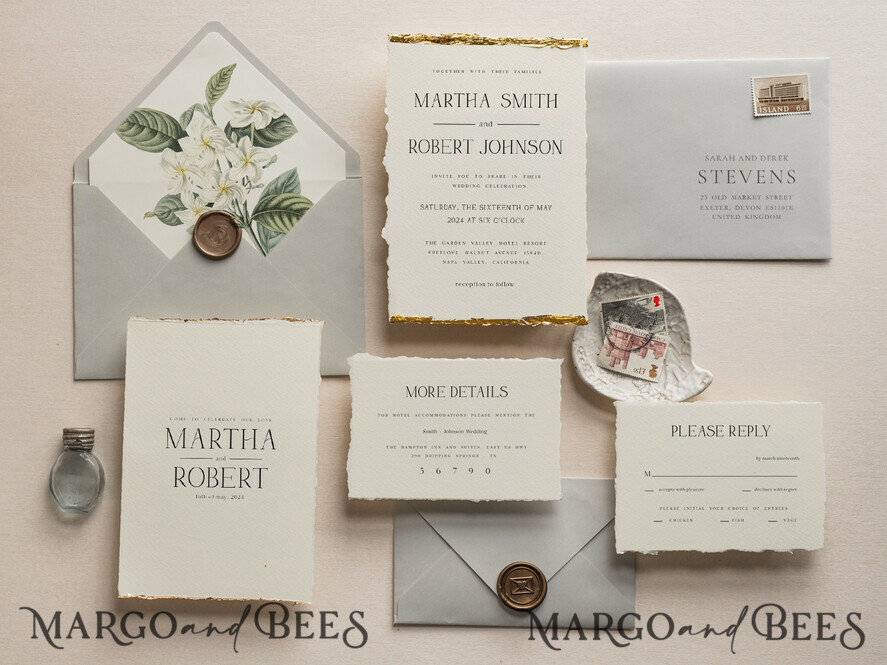 HOCHZEITS EINLADUNGEN moderne Kalligraphie / feine Kunst Elfenbein Gold Hochzeitseinladung, Blumen Hochzeitseinladung, Toskana Italien Einladungset, Kranz Monogramm Hochzeitseinladungset, Ausgerissene Kanten Einladungen, Zerrissene Kanten Hochzeitseinladungen golden, Fine Art Hochzeitseinladungset, Ausgerissene Kanten Papier