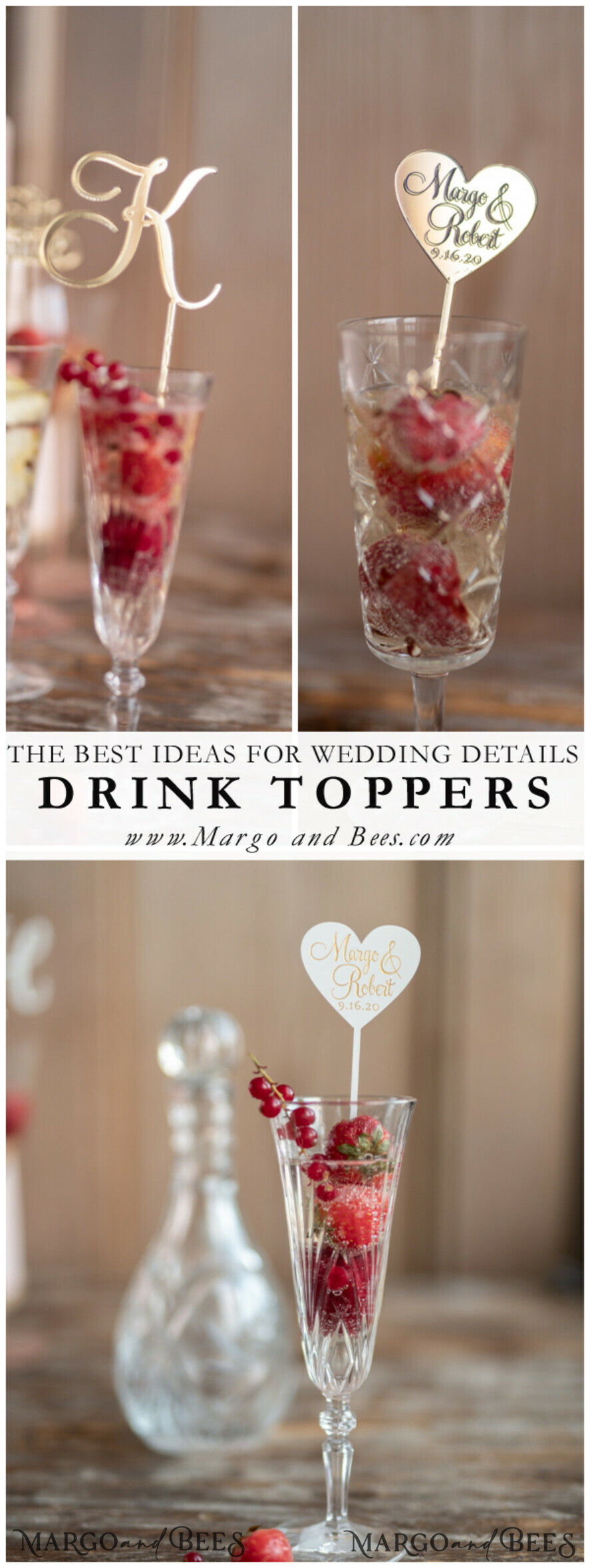 Edible Drink Topper pre Cut Wedding, Birthdays & More 