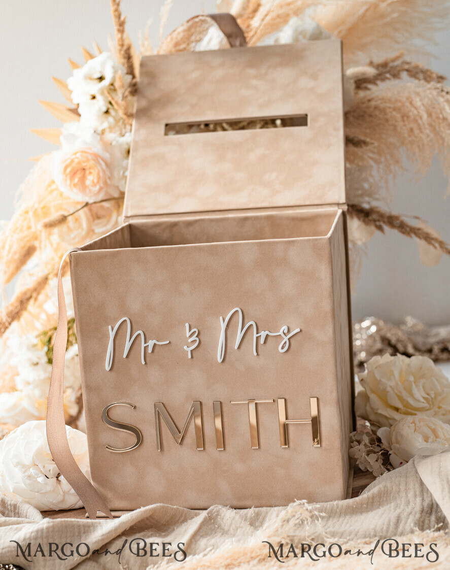 Wedding Card Box Mr and Mrs Wedding Supplies DIY Couple Mesh