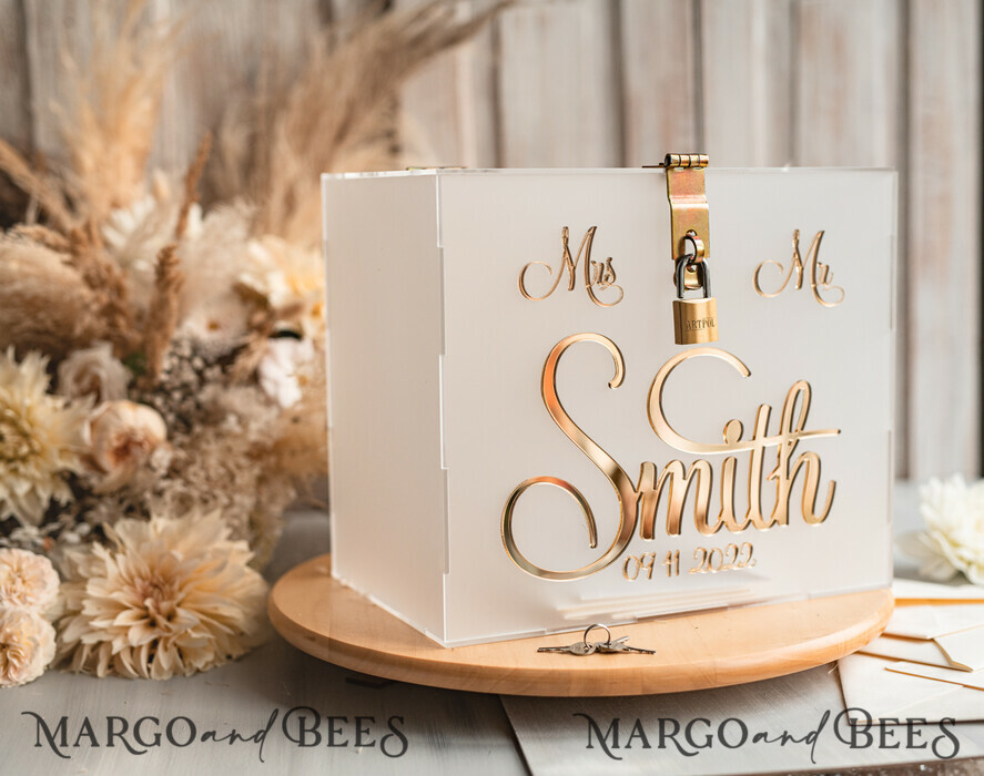 Wedding Gift Card Box Wedding Card Box With Slot Rustic -  UK