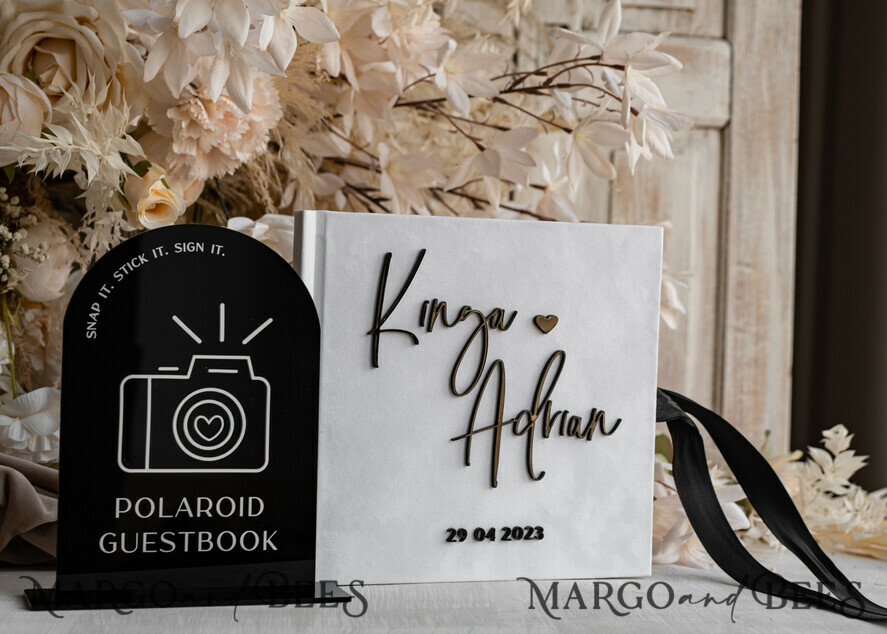 Wooden Polaroid Instax Guest Book Wedding Photo Album Custom