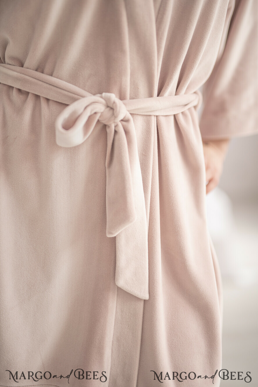 Maid of Honor Bridesmaid Present Velvet Robe Thank you cosmetic GIFT BOX natural spa sey