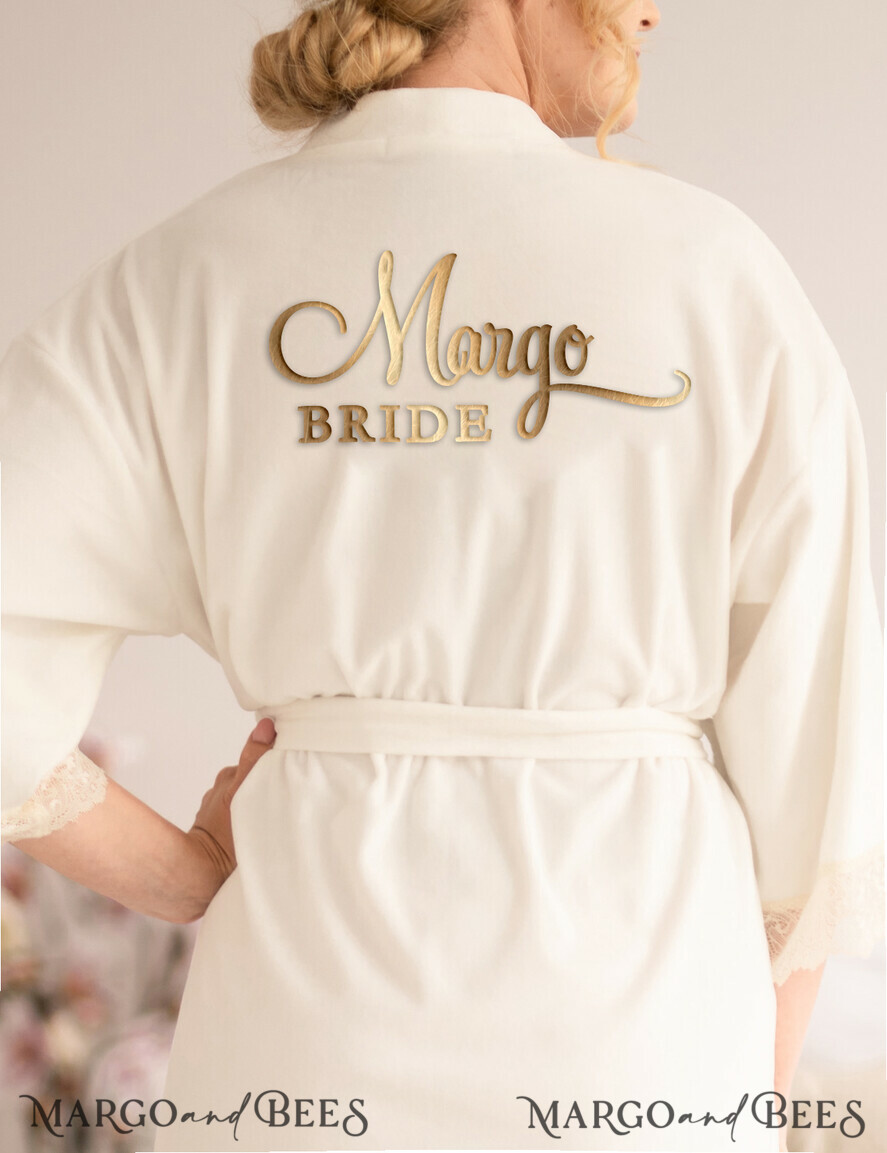 Bride Velvet Robe GIFT BOX, personalized mug, elegant present for