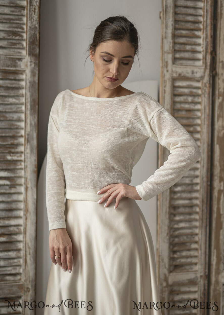 Long sleeve cheap lace topper