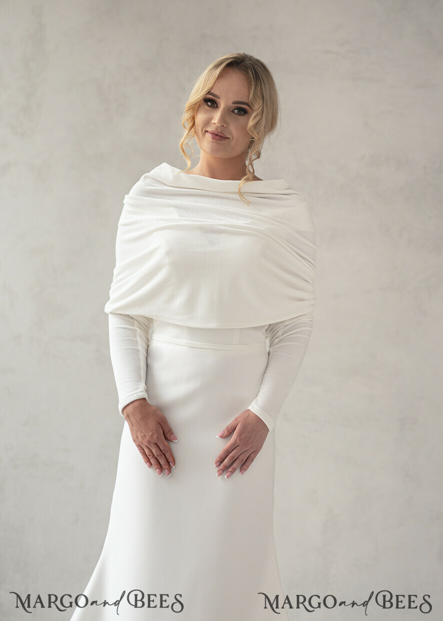 White velvet wedding gown sale