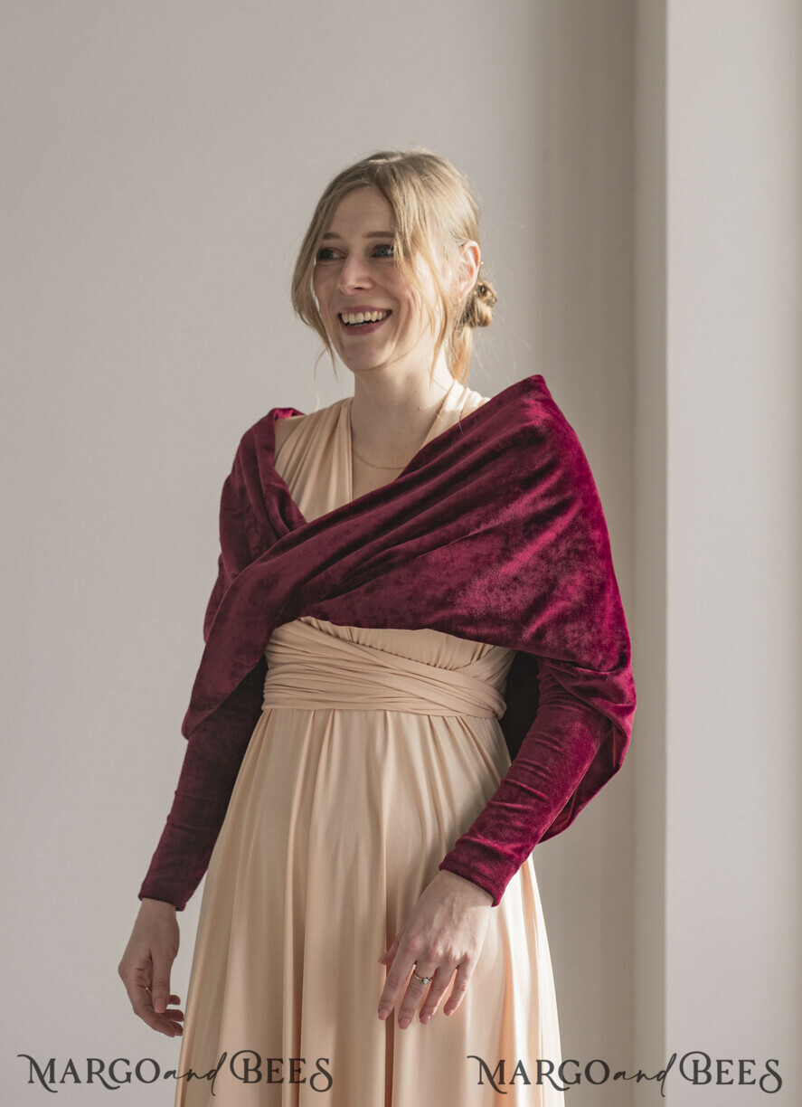 Burgundy shawl hotsell for wedding