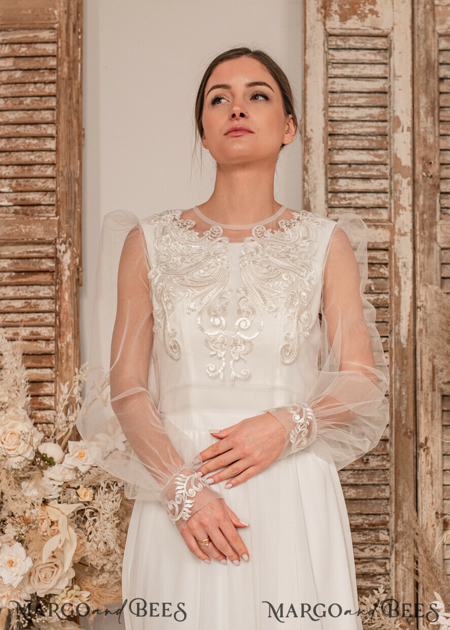 Bridal Blouses: The Classic Retro Puff Sleeves Are Back With An