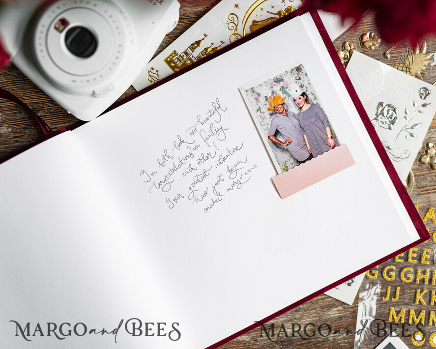 WEdding Combo Guestbook and Photo Album, Polaroid Photo Album with