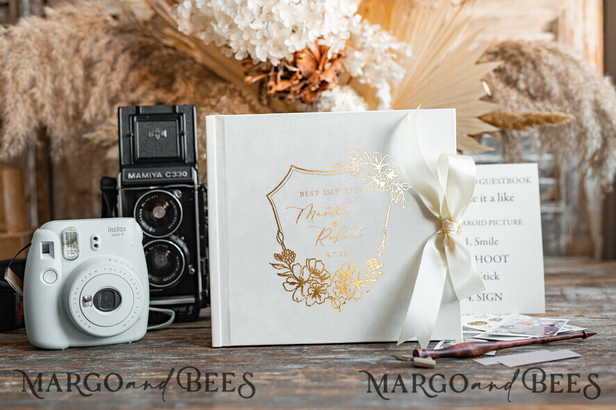 Wedding Photo Album, Personalized Photo Guest Book, Instax Mini Album,  Photo Booth Album, Alternative Wedding Gift 