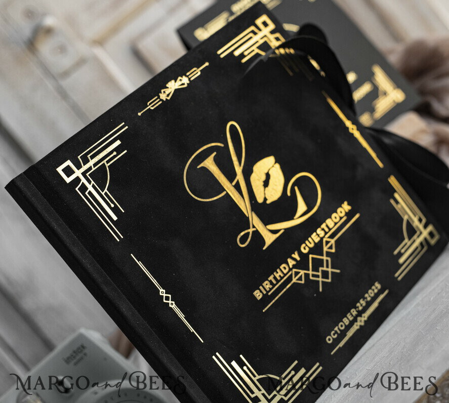 WEDDING GUEST BOOKS Velvet Instax Guestbook Black Boho Instax velvet Wedding GuestBook Gold, Black Instant Wedding Guest Book, Polaroid velvet Guestbook Black Golden wedding