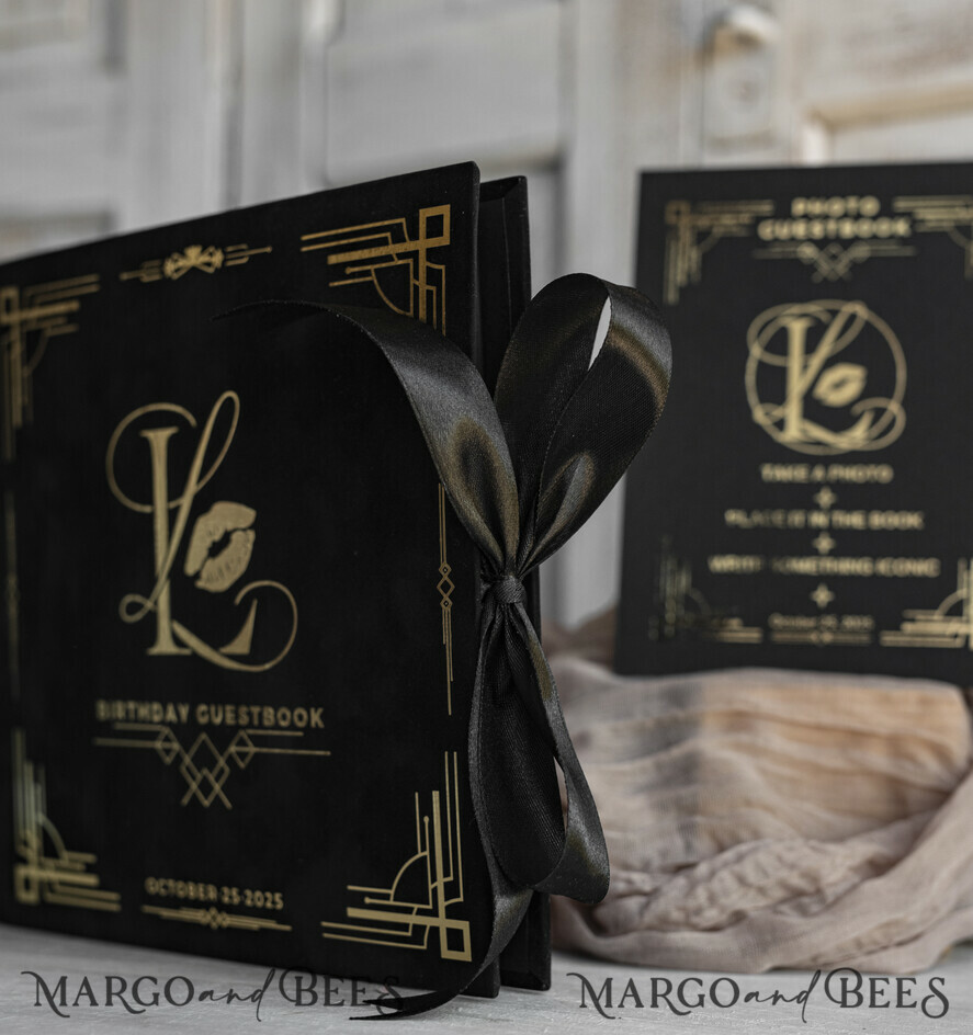 WEDDING GUEST BOOKS Velvet Instax Guestbook Black Boho Instax velvet Wedding GuestBook Gold, Black Instant Wedding Guest Book, Polaroid velvet Guestbook Black Golden wedding