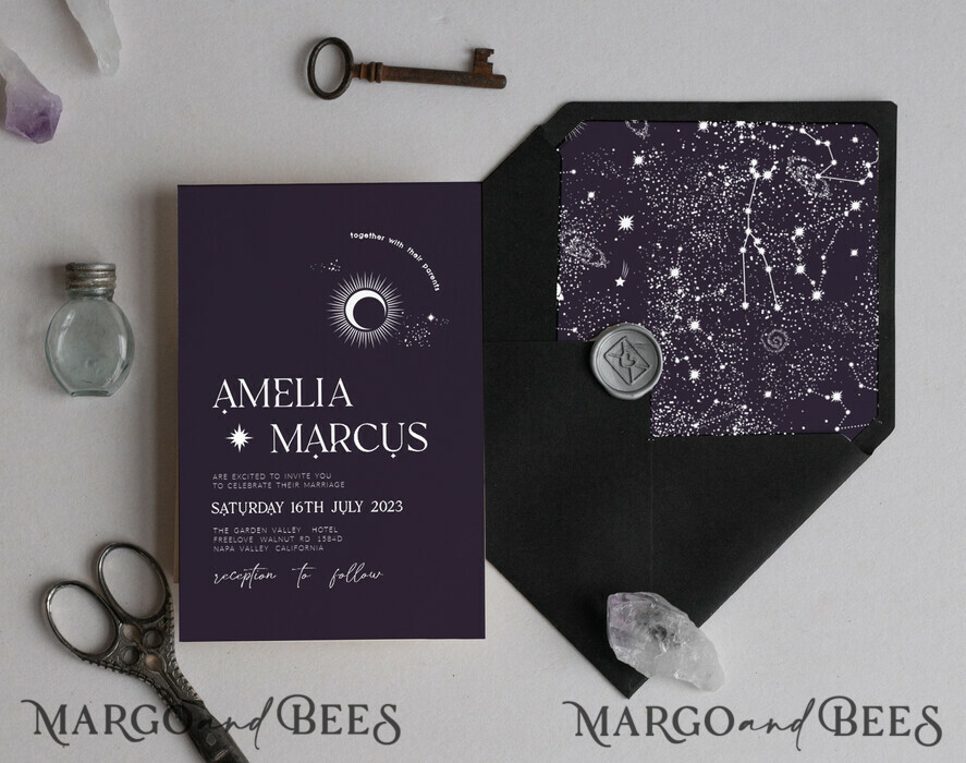 Starry Night Acrylic Invitation Sample | Shimmering Ceremony