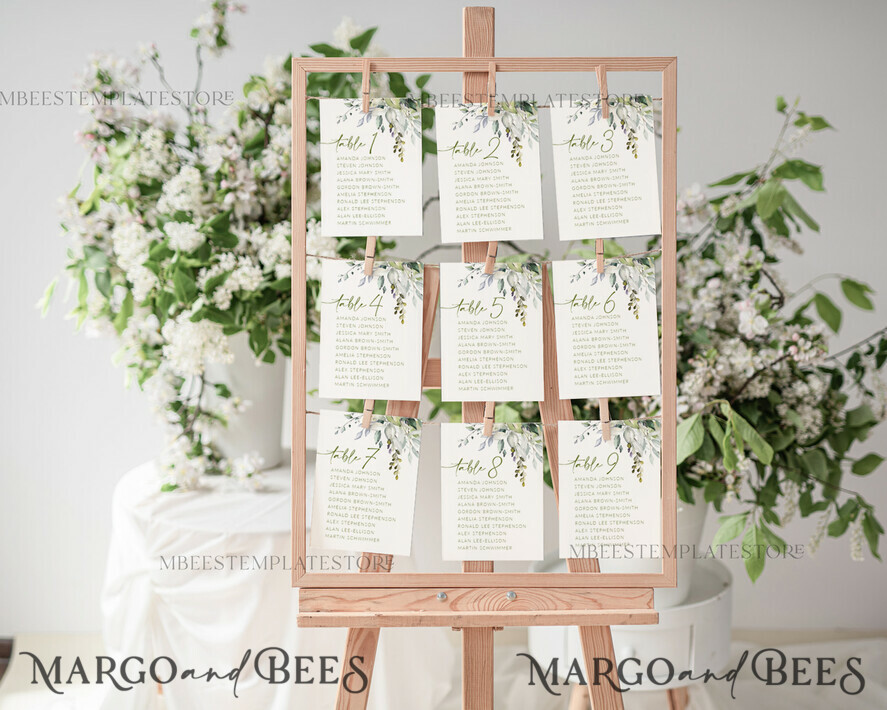 Rustic Wedding Seating Chart Template, Find Your Seat Sign, Editable  Template, Table Chart Template, DIY Seating Chart, Table Plan Printable 