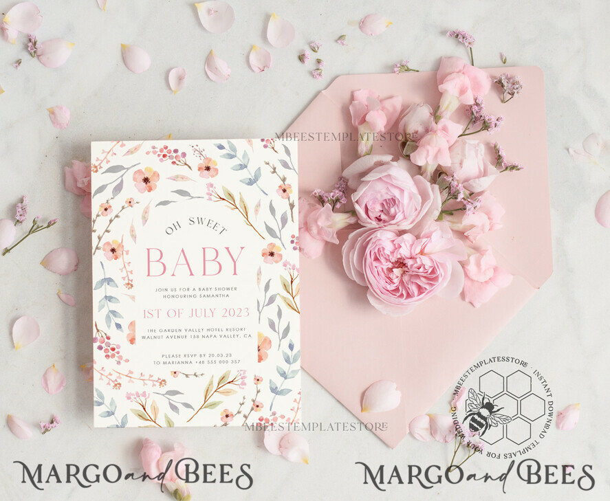 Vintage Baby Shower Wrapping Paper Digital Image Download